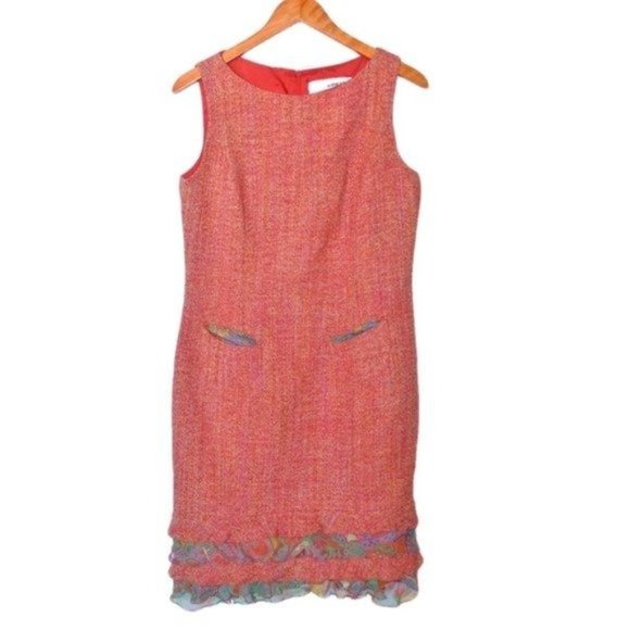 Vintage Mirabelle Tweed Silk Dress 8 - Picture 3 of 8